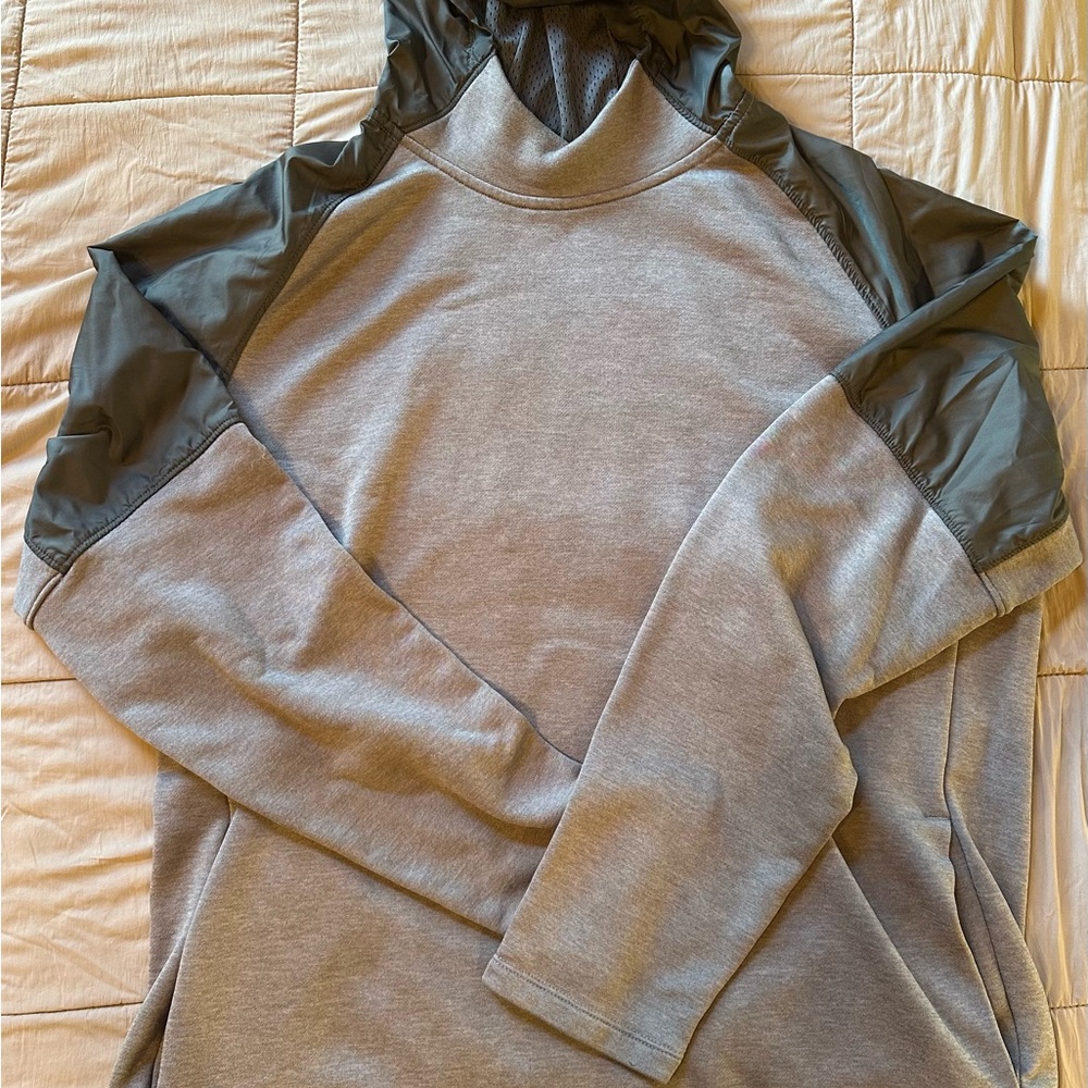 Men's Gray Sweater with Black Accents